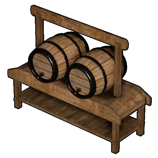 Palworld Wooden Barrel Shelf